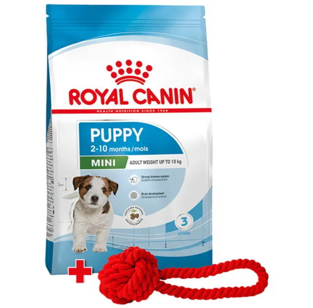 Промо набір Сухий корм Royal Canin Mini Puppy для цуценят дрібних порід, 2 кг + іграшка для собак