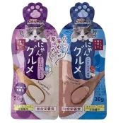 Вологий корм CattyMan Complete Twins Pouch крем-пюре два смаки: курка, козяче молоко, ікра та тунець, макрель, морський гребінець, для котів, 60 г (2 х 30 г)
