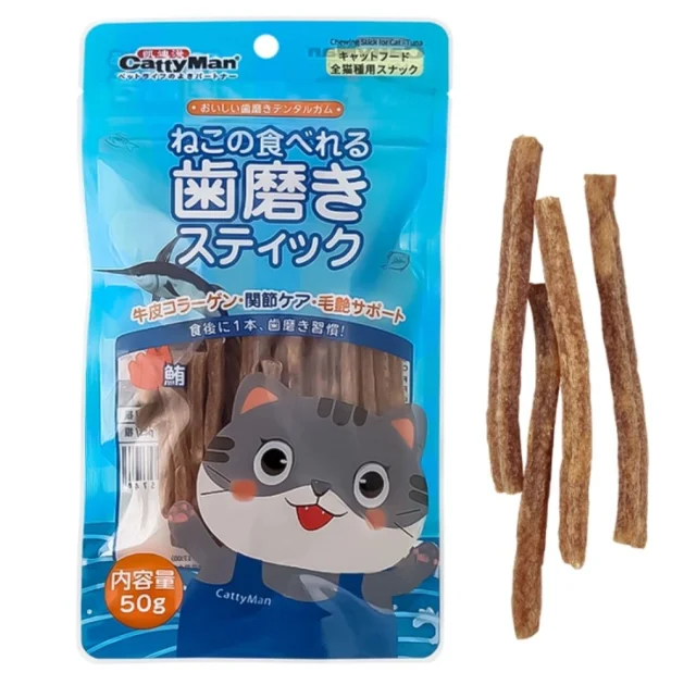 Ласощі CattyMan Chewing Stick Tuna — жувальні палички з тунцем для котів, 50 г