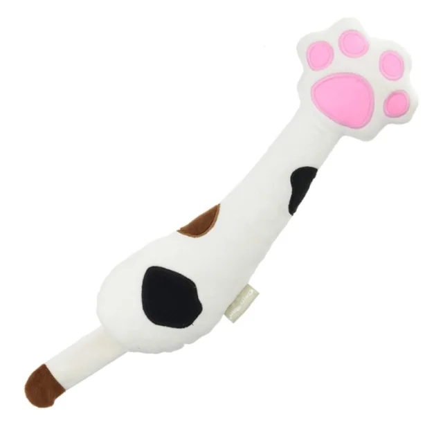 Іграшка CattyMan Kick Toy White шарудлива подушка-лапа, біла, для котів