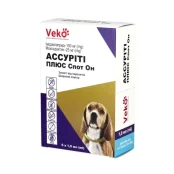 Краплі Veko Ассуріті Плюс Спот Он проти паразитів для собак вагою 4-10 кг, 3×1.0 мл, ціна за 3 піпетки
