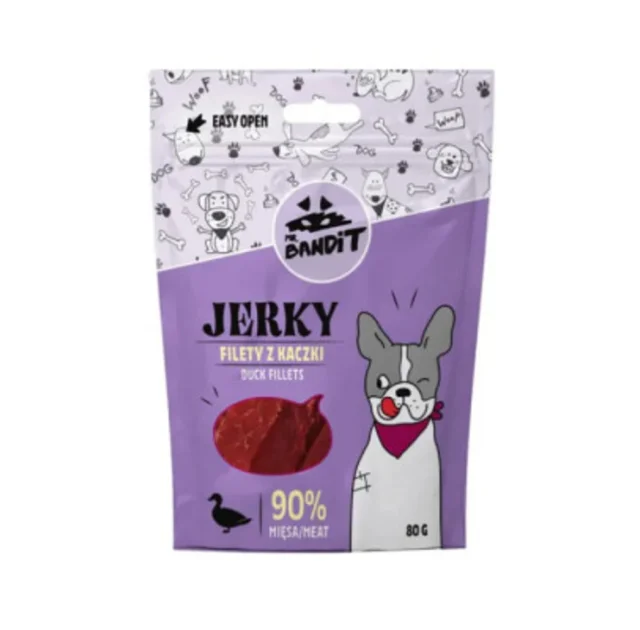 Ласощі Mr. Bandit Jerky для собак, з качкою, м’які смужки, 80 г