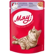 Консерва Мяу рагу, кролик и индейка для котов, 85 г