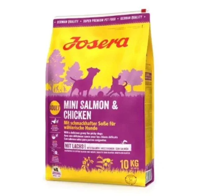 Сухий корм Josera Mini Adult Salmon & Chicken для дорослих собак дрібних порід, з лососем і куркою, 10 кг