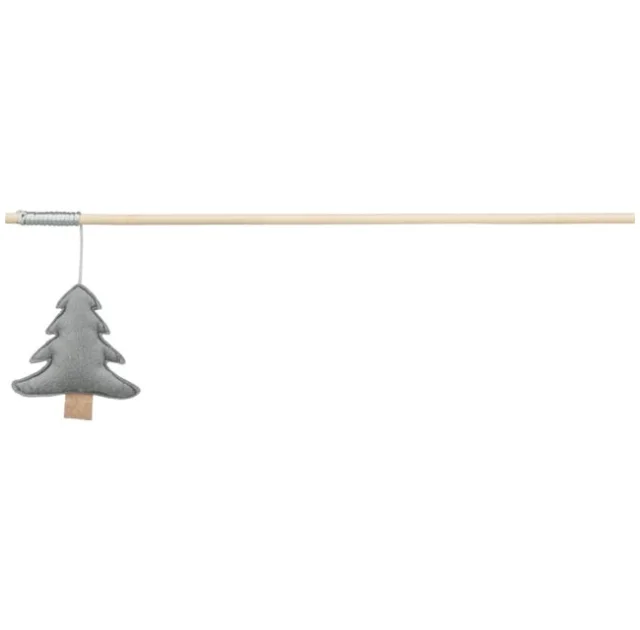 Іграшка Trixie Christmas Wand Tree, для котів, вудка з ялинкою, 48 см