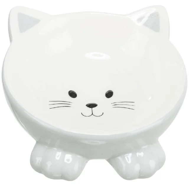 Миска Trixie для котів Котик, ергономічна, керамічна, 0.15 л, діаметр 14 см