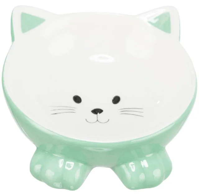 Миска Trixie для котів Котик, ергономічна, керамічна, 0.15 л, діаметр 14 см