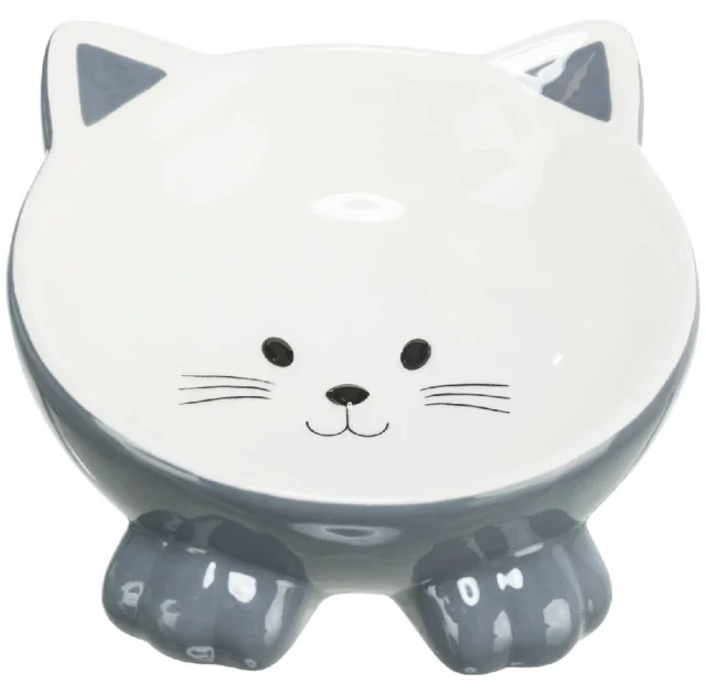 Миска Trixie для котів Котик, ергономічна, керамічна, 0.15 л, діаметр 14 см