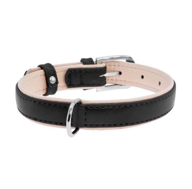 Ошейник Brilliance двойной, без украшений, ширина 25 мм, длина 38-49 см, черный