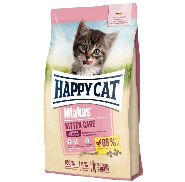 Сухой корм Happy Cat Minkas Kitten Care для котят, со вкусом птицы, 10 кг