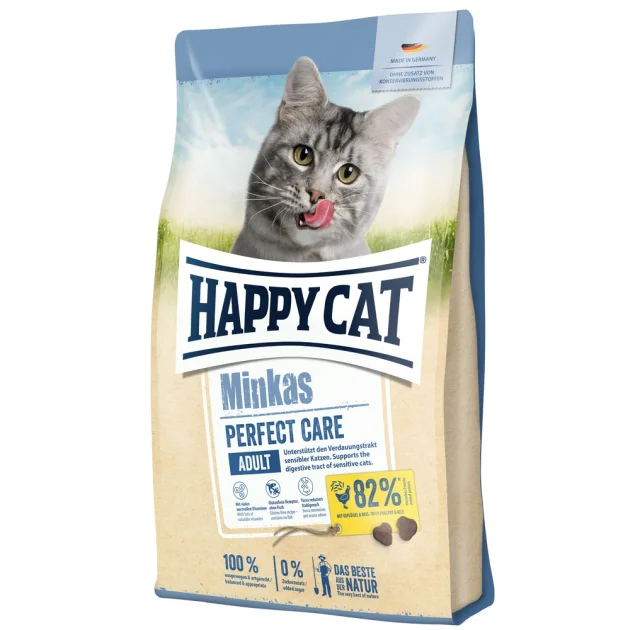 Сухой корм Happy Cat Minkas Perfect Care для кошек, с птицей и рисом, 0.5 кг