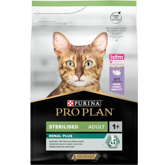 Сухий корм Purina Pro Plan Cat Sterilised Turkey для стерилізованих котів, з індичкою, 3 кг