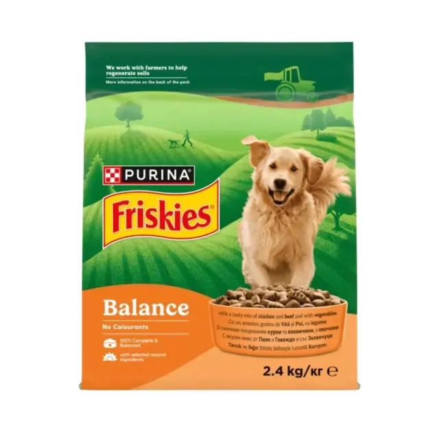 Сухий корм Purina Friskies Balance для собак, з куркою і овочами, 2.4 кг