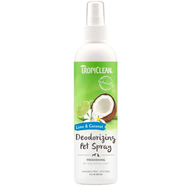 Спрей-парфюм TropiClean Spray Lime & Coconut для кошек и собак, освежающий, 236 мл
