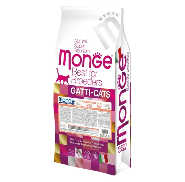 Сухий корм Monge Cat Adult для дорослих котів, з лососем, 10 кг