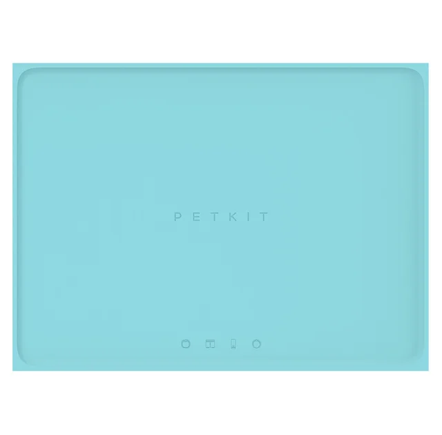 Коврик под миску Petkit Pet Mat Blue для кошек и собак, антискользящий, силикон, 46×34 см, голубой