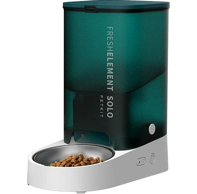 Смарт годівниця Petkit Fresh Element Solo Green для собак та котів, 3 л, 16.7×31.6×29.6 см, зелена