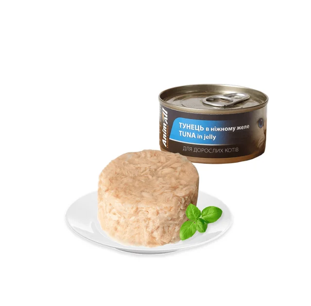 Консервы AnimAll для кошек, тунец в нежном желе, 85 г