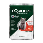 Вологий корм Equilibre&Instinct для кошенят, рагу в соусі, з куркою, 85 г