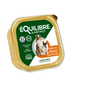 Консервы Equilibre&Instinct для взрослых собак, паштет с птицей и горохом, 300 г