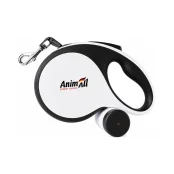 Повідець-рулетка AnimAll з диспенсером, для собак вагою до 50 кг, 8 м, біла