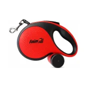 Повідець-рулетка AnimAll з диспенсером, для собак вагою до 50 кг, 8 м, червона