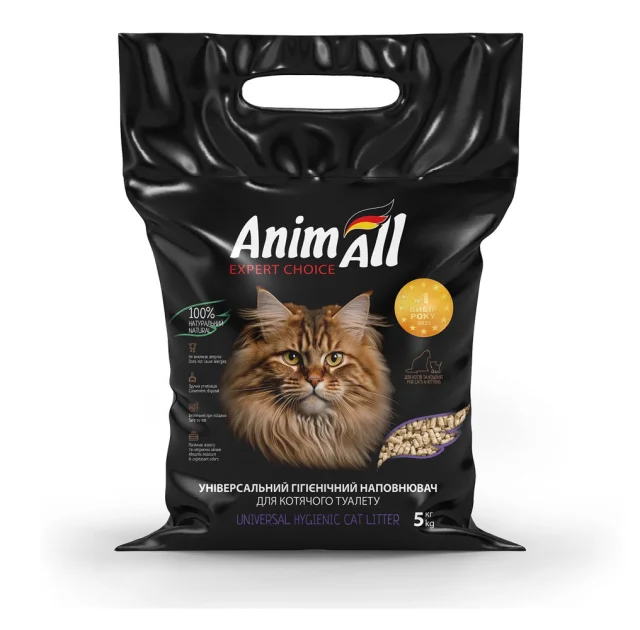 Універсальний наповнювач AnimAll гігієнічний для домашніх тварин,  5 кг