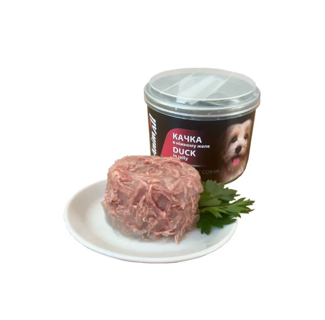 Консервы AnimAll для собак, утка в нежном желе, 195 г