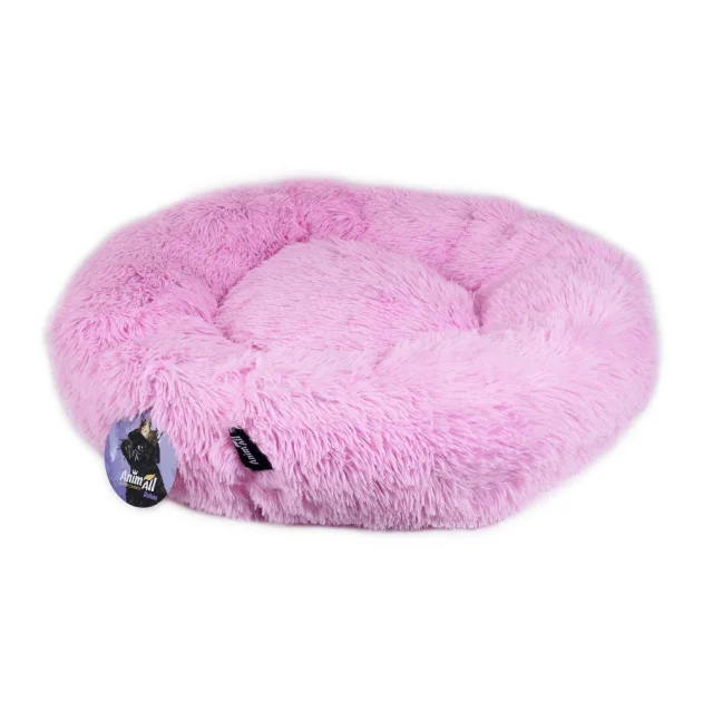 Лежак-гнездо Animall Wendy для собак и кошек, размер L, 63×63×15 см, розовый