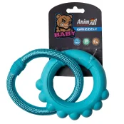 Іграшка AnimAll GrizZzly Baby, восьминіг з канатом, м'ятна, 13.5×12.8×2.6 см