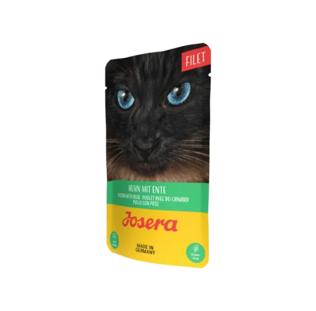 Влажный корм Josera Filet Huhn mit Ente для кошек, куриное филе с уткой, пауч, 70 г
