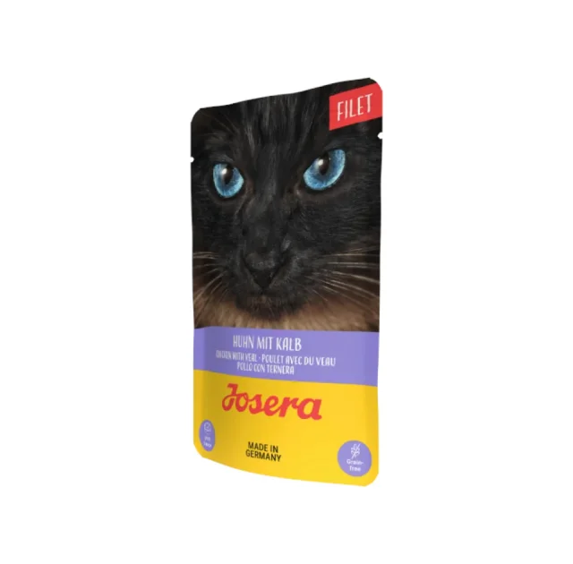 Влажный корм Josera Filet Huhn mit Kalb для кошек, куриное филе с телятиной, пауч, 70 г