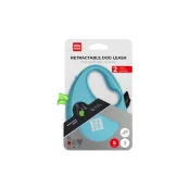 Повідець-рулетка Waudog R-leash для собак з контейнером для пакетів, світловідбивна стрічка, S, до 12 кг, 3 м, блакитний