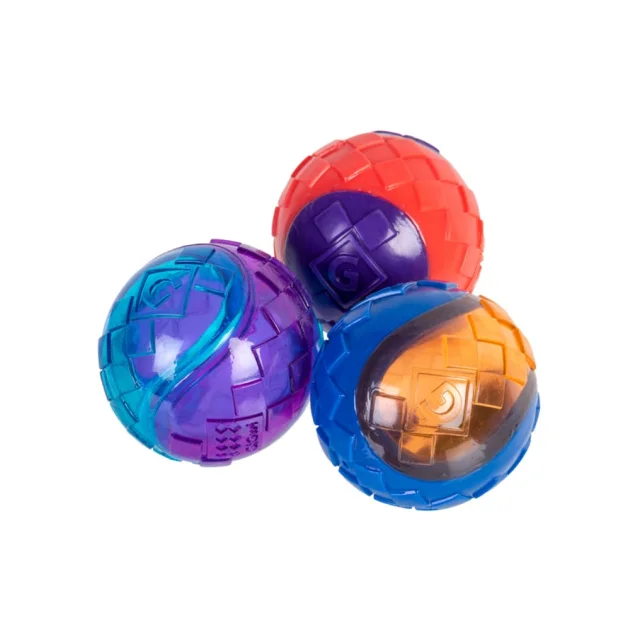 Іграшка для собак GiGwi BALL, Три мячі з пищалкою, гума, 5 см