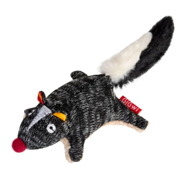 Іграшка для собак GiGwi Plush, Скунс з пищалкою, текстиль, 9 см