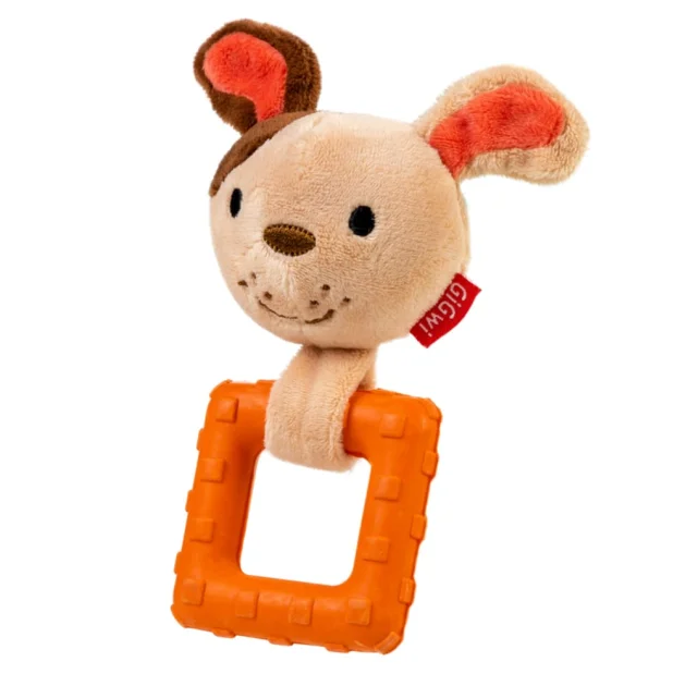 Іграшка для собак GiGwi Suppa Puppa, Собачка з пищалкою, текстиль / гума, 15 см