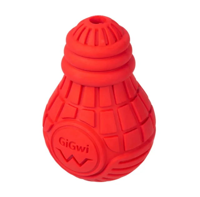 Іграшка для собак GiGwi Bulb Rubber, Лампочка резинова, гума, M, червона