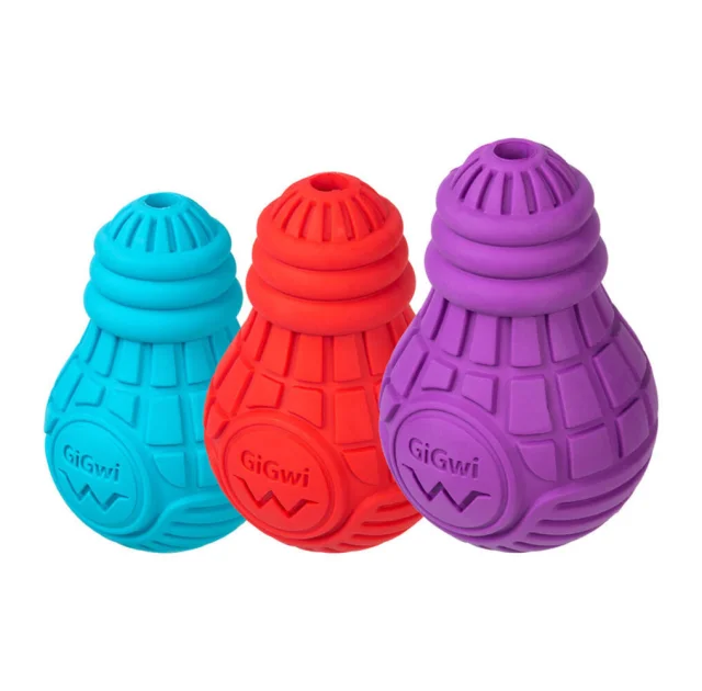 Игрушка для собак GiGwi Bulb Rubber, Лампочка резиновая, резина, S, голубая