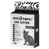 Соевый наполнитель AnimAll Tofu Carbon для кошек, с активированным углем, 10 литров (4.66 кг)