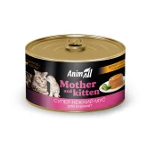 Вологий корм AnimAll легкий старт годування, для котів та кошенят, мус, 195 г