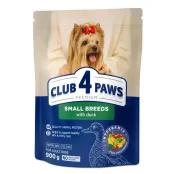 Сухой корм Club 4 Paws Adult Premium для собак малых пород, с уткой, 0.9 кг