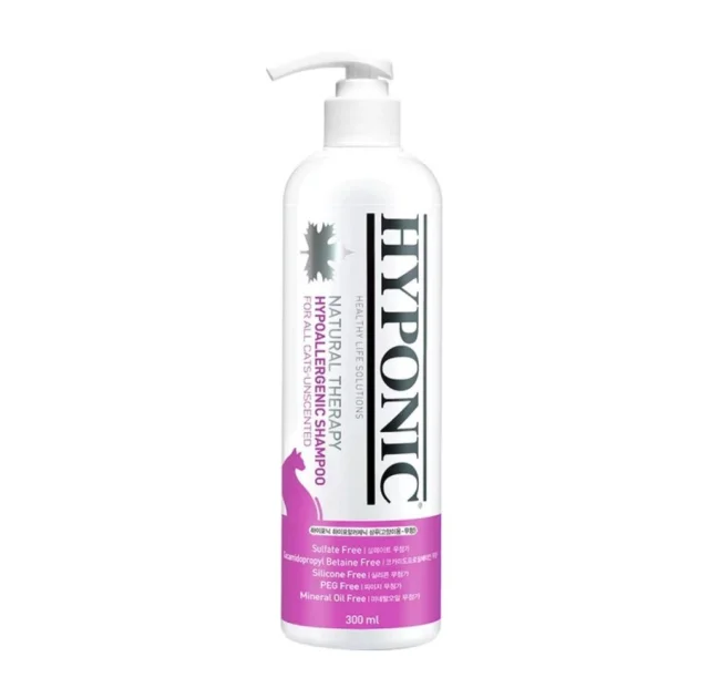 Шампунь Hyponic Hypoallergenic, гіпоалергенний, з олією соняшника та жожоба, для котів (без запаху), 300 мл