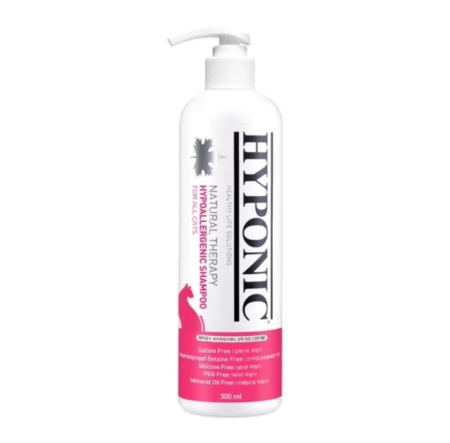Шампунь Hyponic Hypoallergenic, гіпоалергенний, з олією соняшника та жожоба, для котів, 300 мл