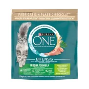 Сухой корм Purina One Indoor для взрослых кошек, живущих в помещении, с индейкой, 1.5 кг