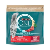 Сухой корм Purina One Sterilcat для взрослых стерилизованных кошек, с говядиной и пшеницей, 1.5 кг