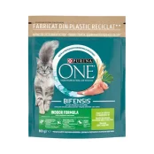Сухой корм Purina One Indoor для взрослых кошек, живущих в помещении, с индейкой, 800 г