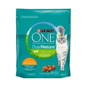Сухой корм Purina One Adult Dual Nature Spirulina для взрослых кошек, с курицей, 750 г