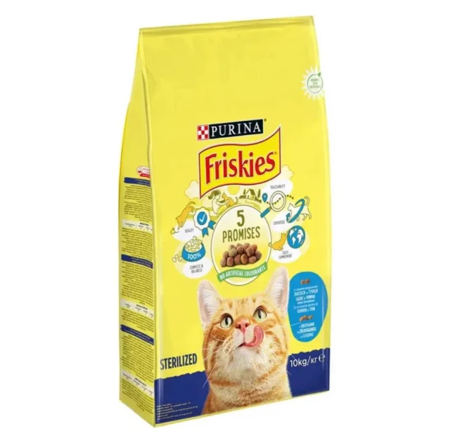 Сухий корм Purina Friskies Sterile для стерилізованих котів, з лососем та овочами, 10 кг