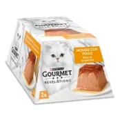 Влажный корм Purina Gourmet Revelations для взрослых кошек, с курицей и подливкой, мусс, 2 × 57 г