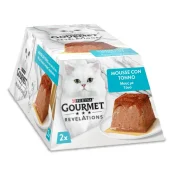 Влажный корм Purina Gourmet Revelations для взрослых кошек, с тунцом и подливкой, мусс, 2 × 57 г